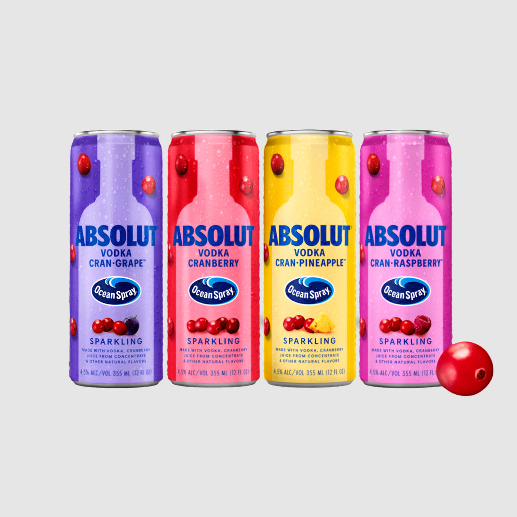 Absolut Vodka Ocean Spray Cranberry Cocktail Variety 8 Pack (355Ml) Cans