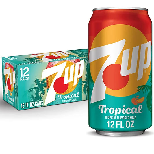 7UP Tropical Soda 12Pk 12 fl oz. Cans