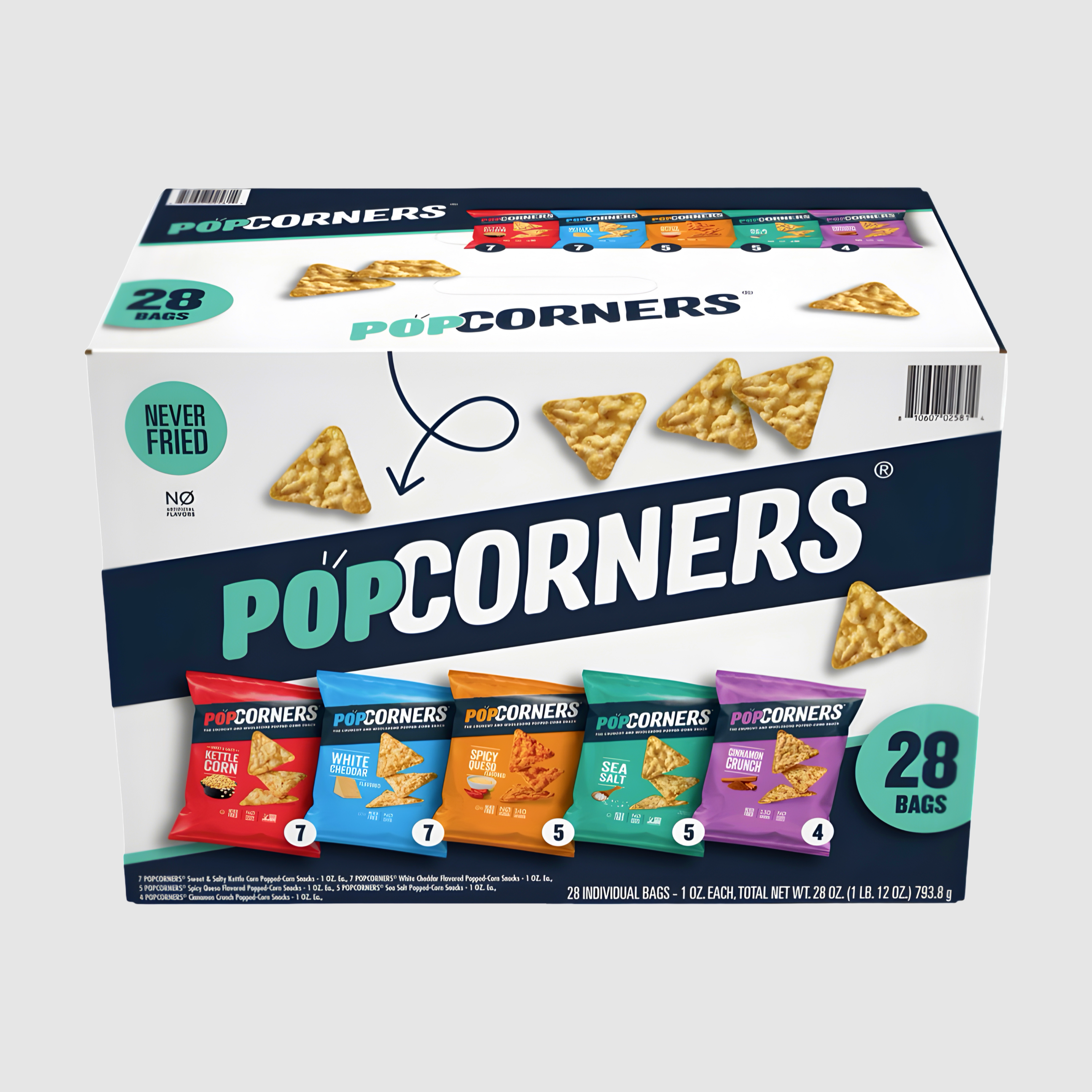 PopCorners 4 Flavor Variety Pack
Popped Corn Chips Snacks 28 Ct