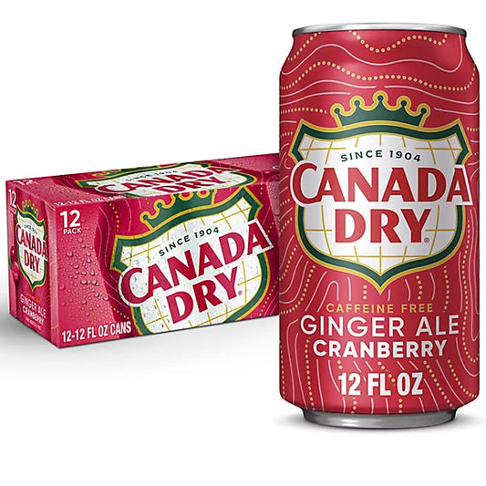 Canada Dry Ginger Ale Cranberry, 12oz. Cans, 12 Pack