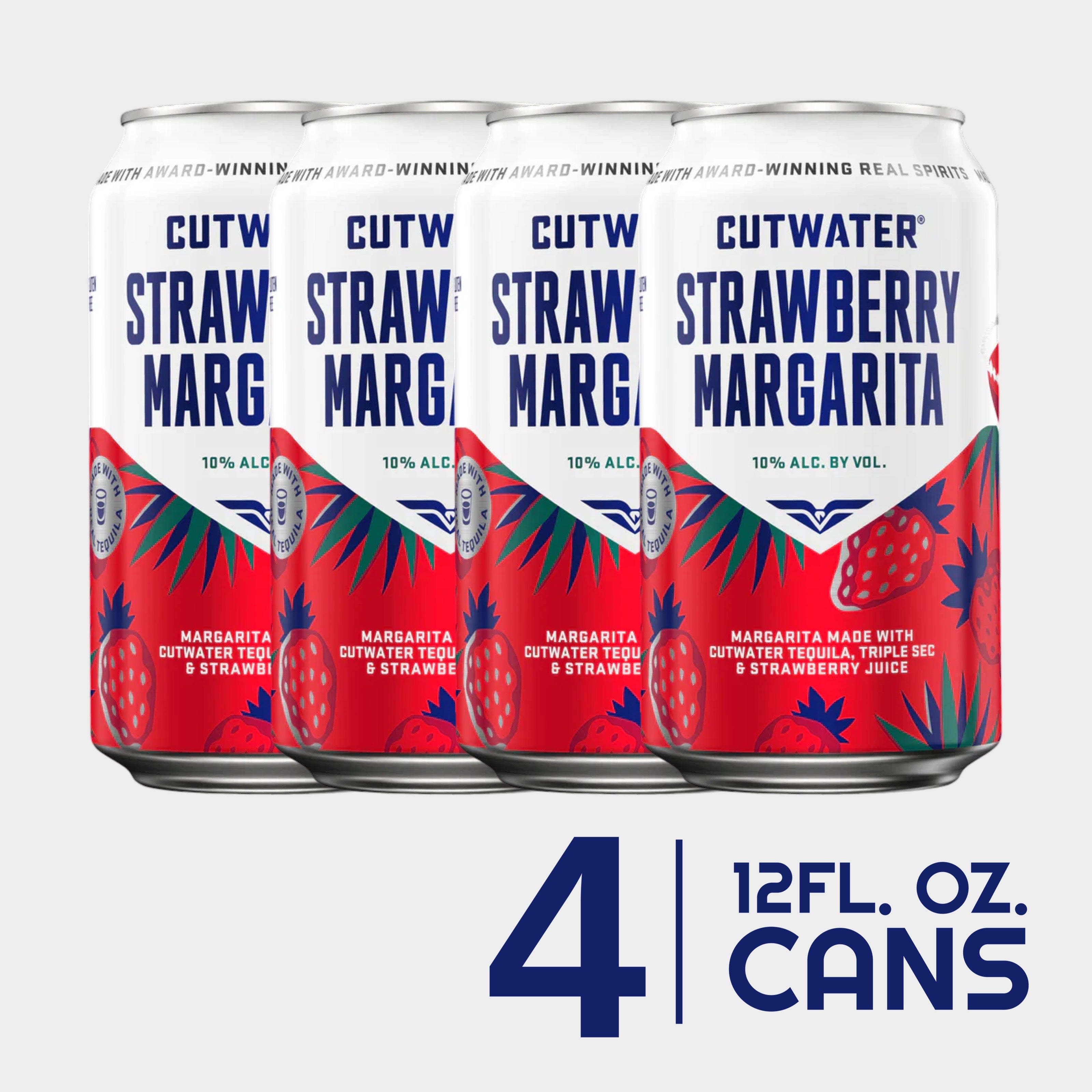 CutWater Strawberry Margarita (4 Pack)