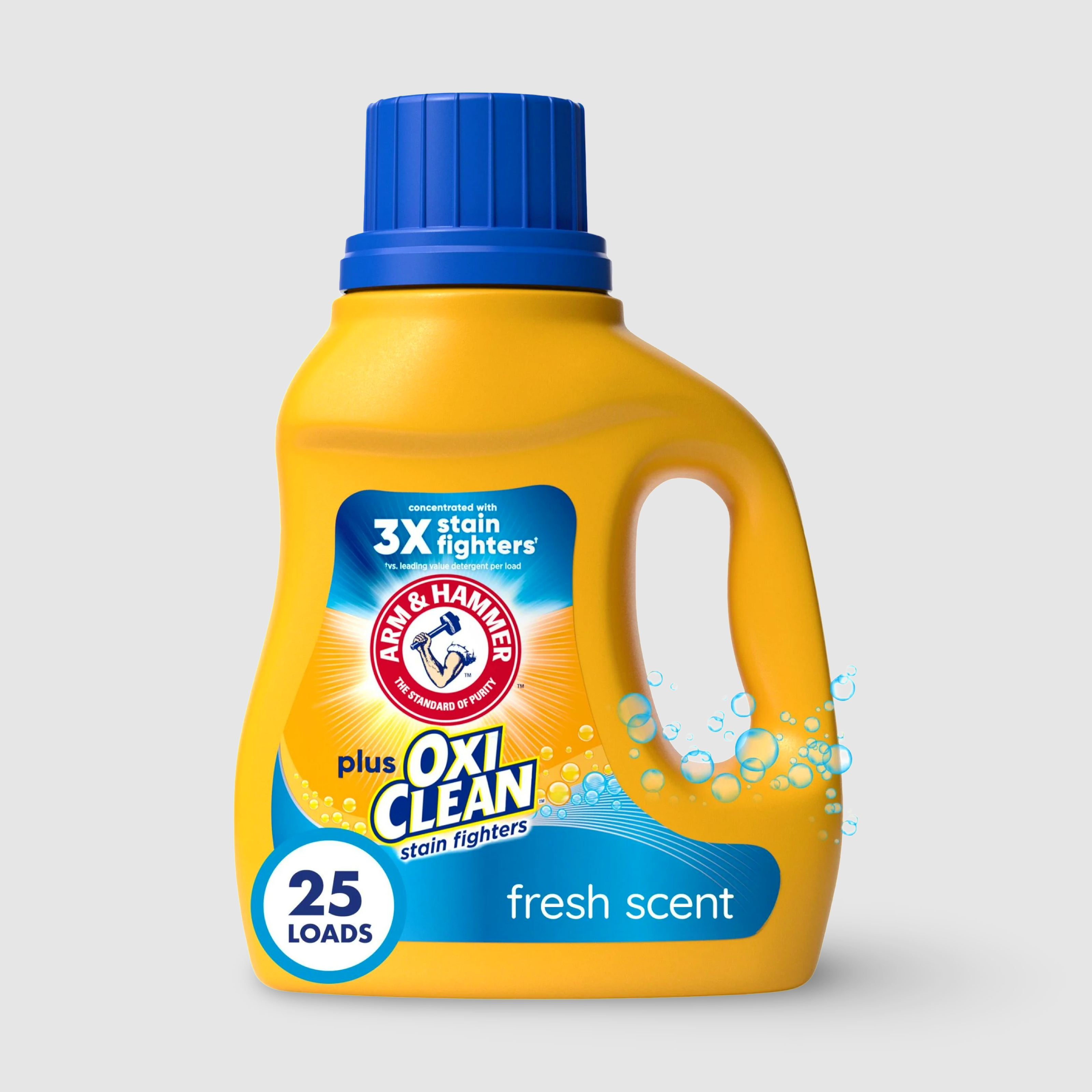 Arm & Hammer Plus OxiClean Fresh Scent, 25 Loads Liquid Laundry Detergent, 39.4 Fl oz