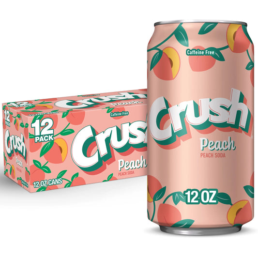 Crush Peach Soda, 12Oz. 12 Pack