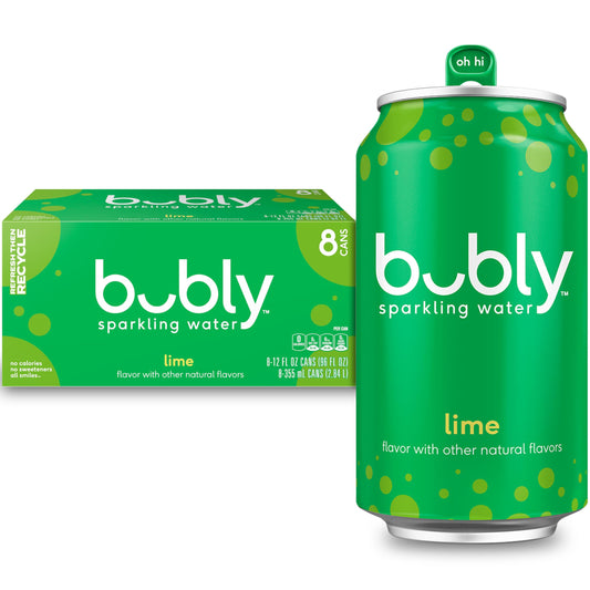 Bubly Lime Sparkling Water 8pk 12 fl oz Cans