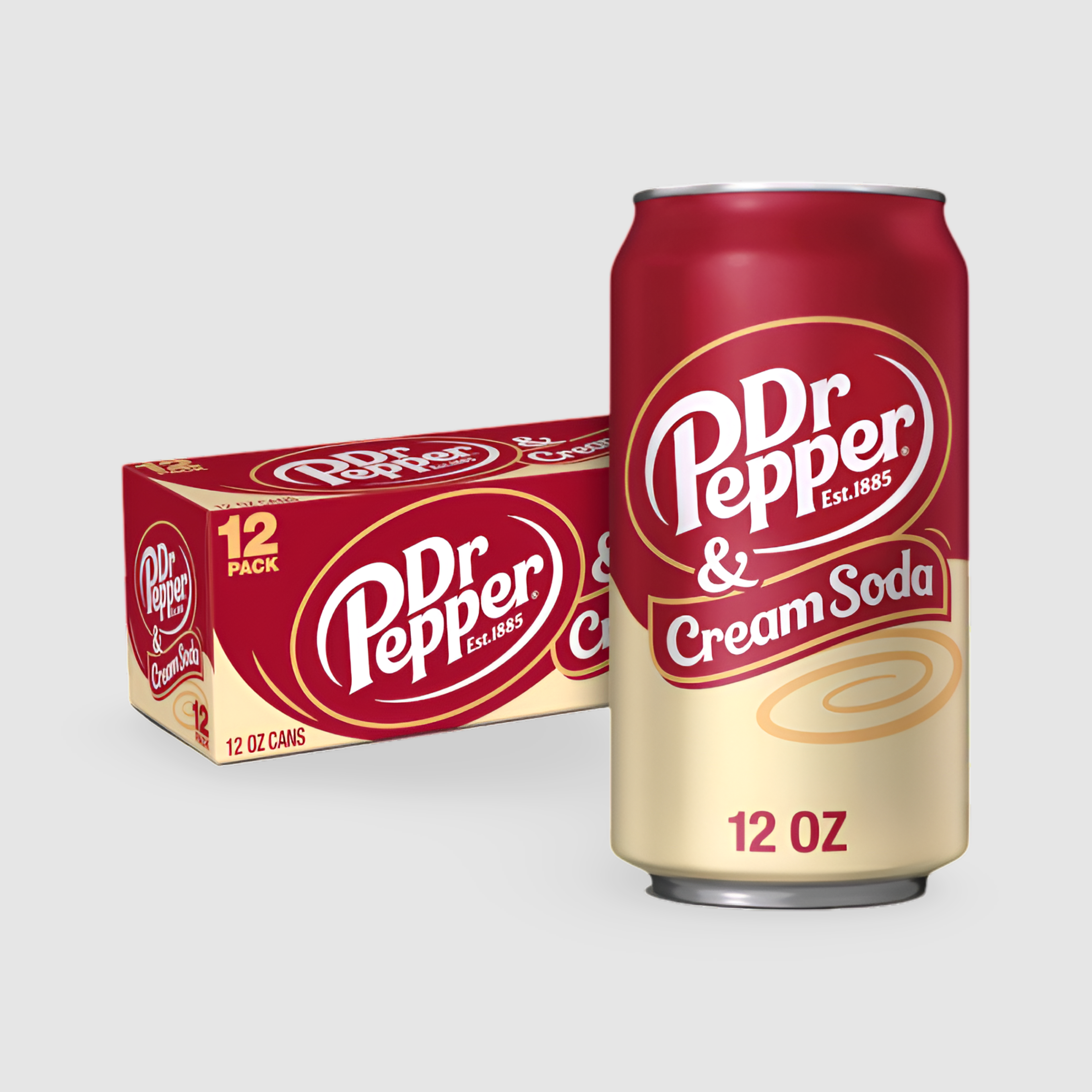 Dr Pepper & Cream Soda, 12oz. Cans, 12 Pack