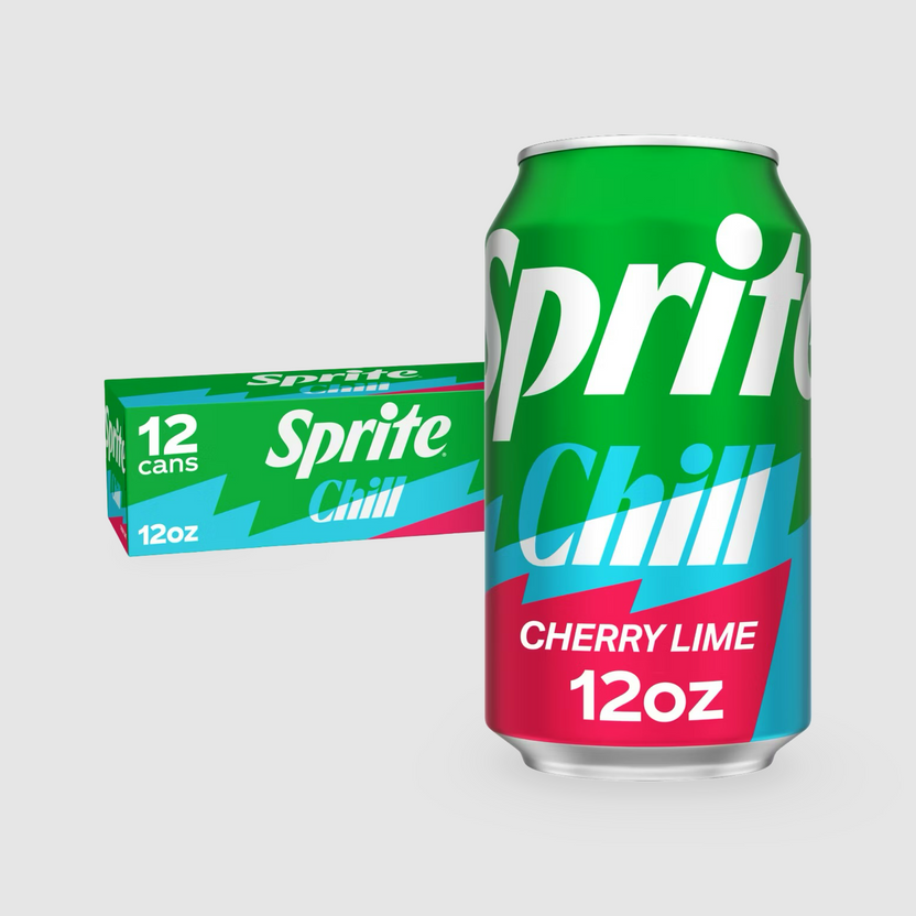 Sprite Chill Cherry Lime Natural Flavor Soda - 12Pk 12oz. Cans ...