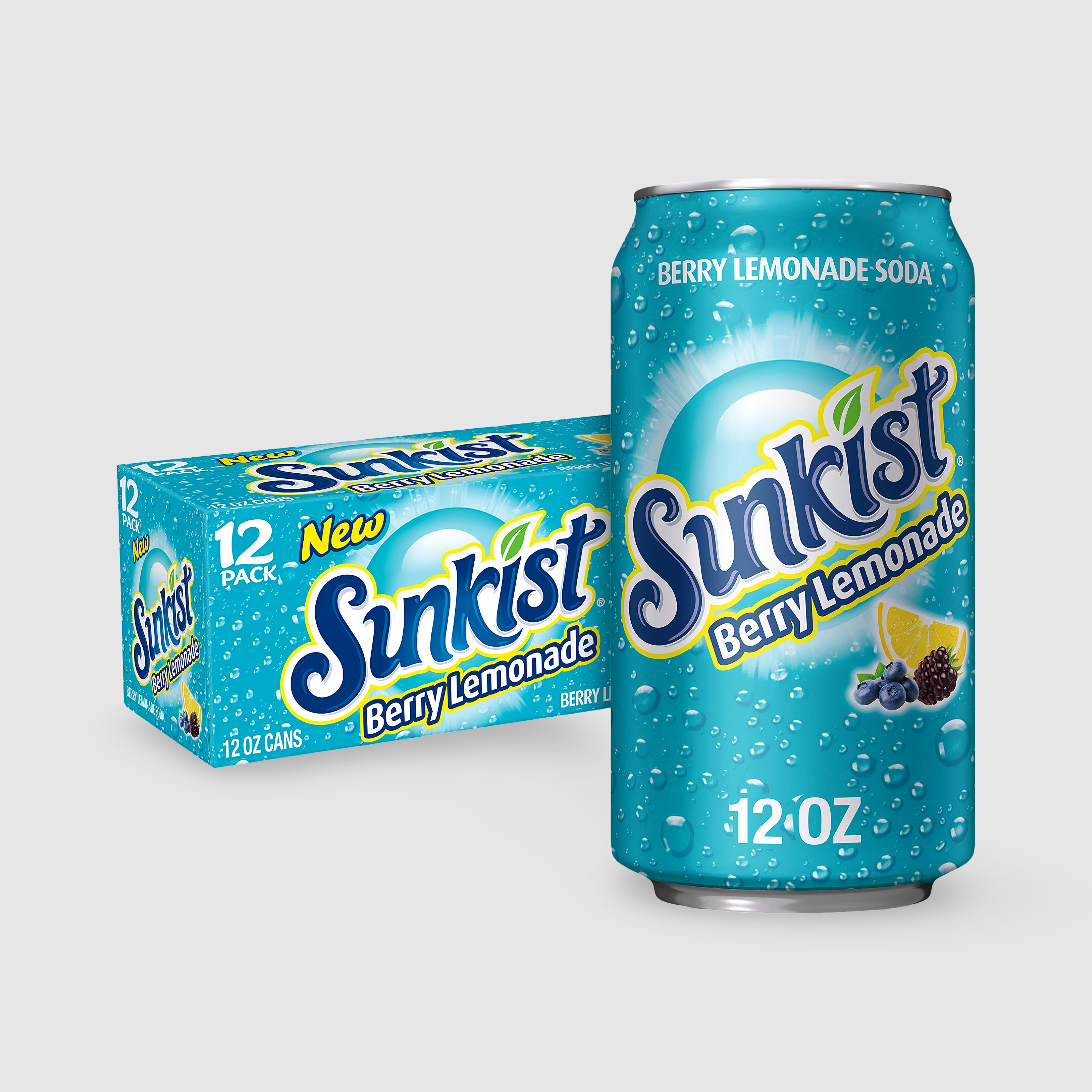 Sunkist Berry Lemonade Soda 12oz 12 pack