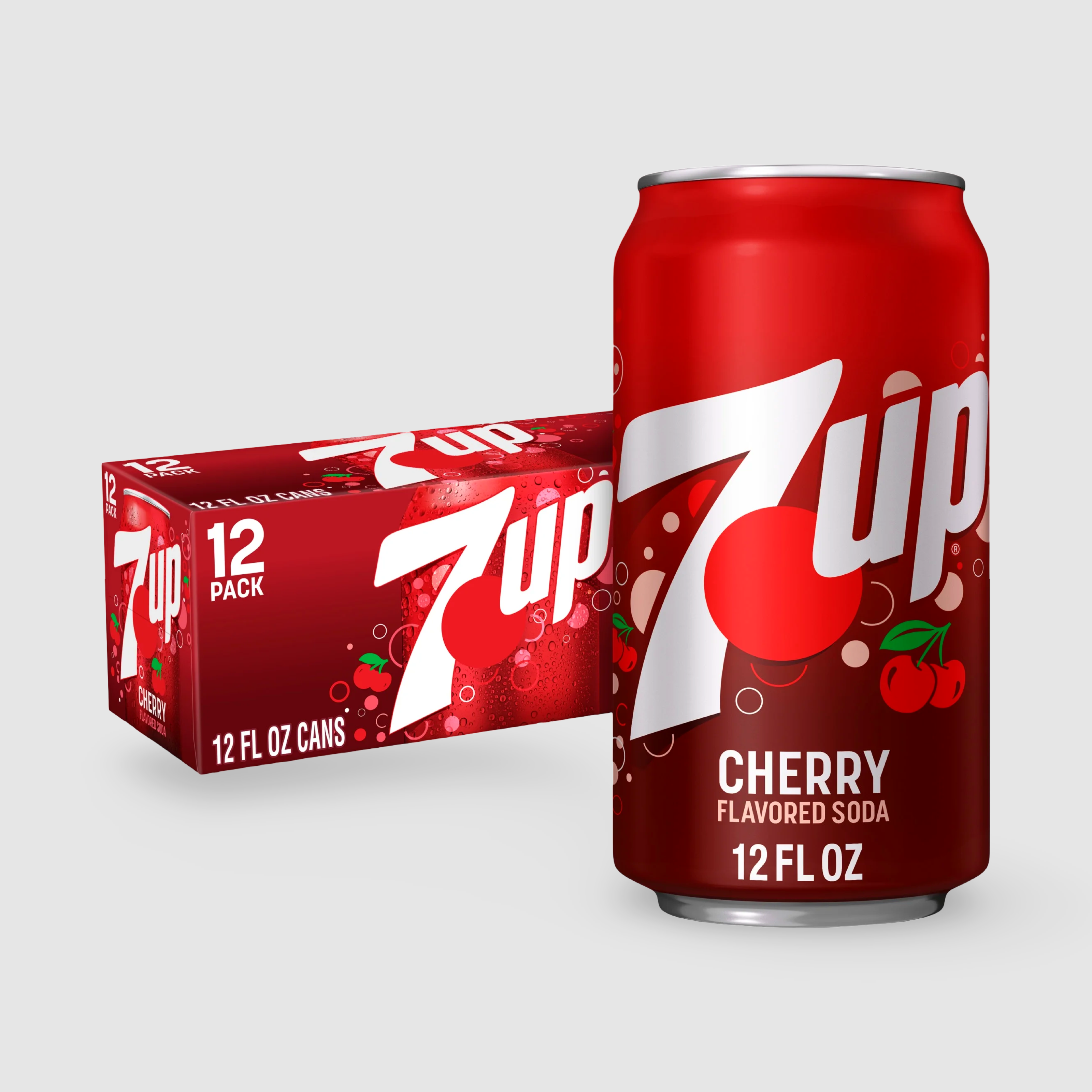 7UP Cherry Soda Pop, 12 fl oz, 12 Pack