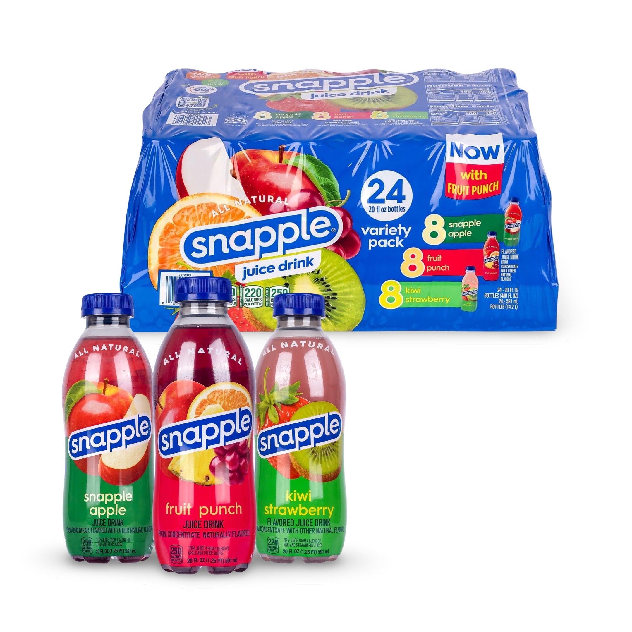 Snapple Variety Pack, 20oz 24 Count