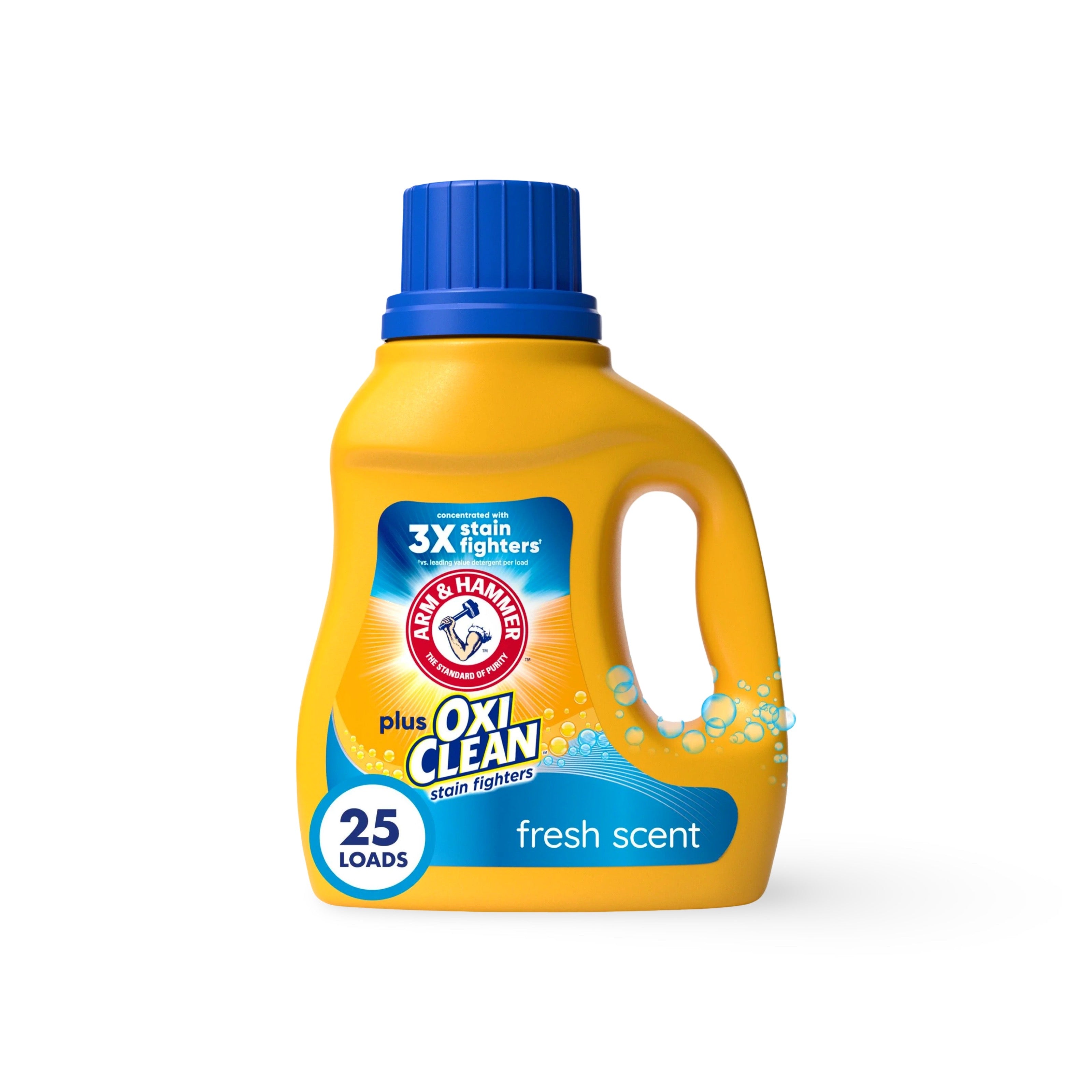 Arm & Hammer Plus OxiClean Fresh Scent, 25 Loads Liquid Laundry Detergent, 39.4 Fl oz