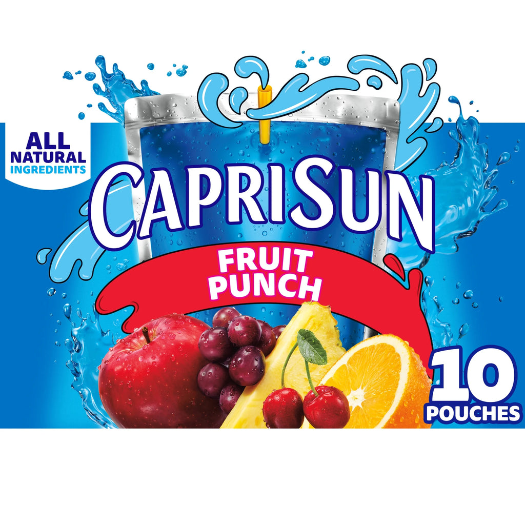 Capri Sun 100% Juice Berry Juice Box Pouches, 10 Ct Box, 6 fl oz Pouches, Liquids