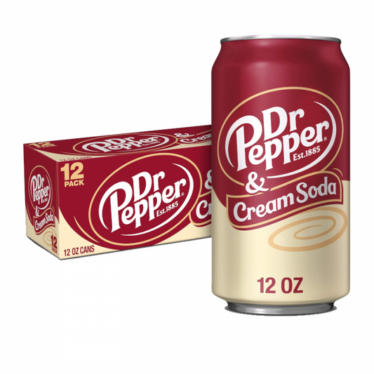 Dr Pepper & Cream Soda, 12oz. Cans, 12 Pack